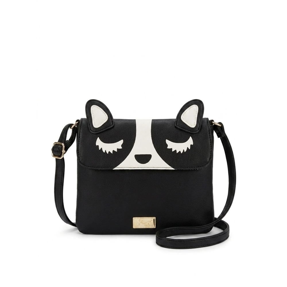 Luv Betsey by Betsey Johnson Women's Crossbody Bag Black Small Snap Closure